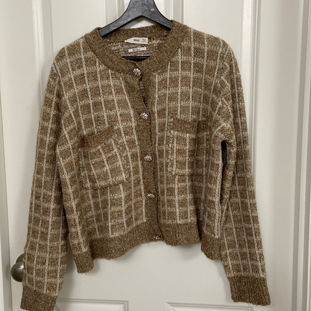 Mango women knit cardigan sweater